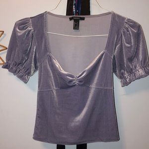 BRAND NEW Velvet Puff Sleeve Fashion Top